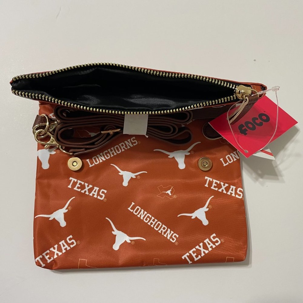 Texas Longhorns FOCO Womens Logo Printed Collection Foldover Tote Bag Purse - Picture 8 of 16